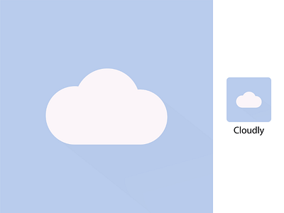 Cloudly adobeillustrator ai app icon design app logo design basic cloud cloudly minimal simple