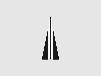 Simple Triangle Logo black and white bw design logo minimal simple triangle