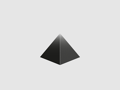 Minimal Pyramid 3d black and white bw gradient minimal pattern pyramid shape triangle