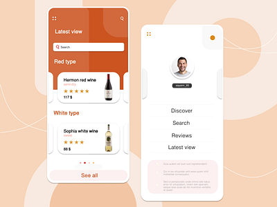 Wine app (3) app design ui ux wine