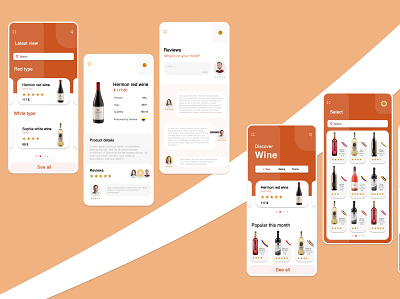 Wine app all app design ui ux wine