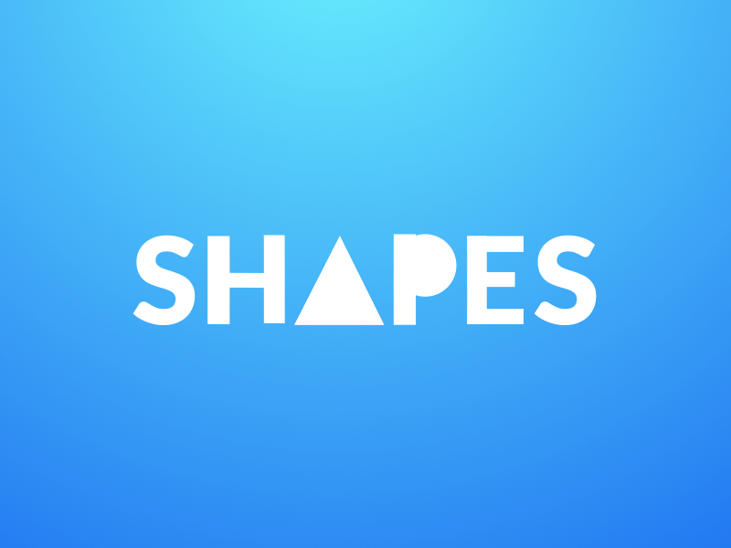 Shapes Text Animation (GIF)
