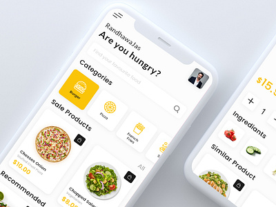 Fast Food App Mockup Screen