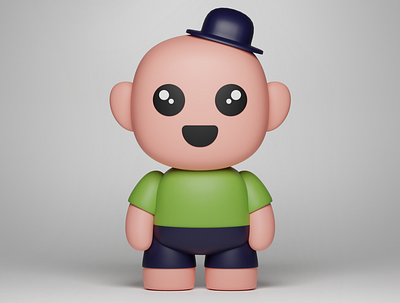 Clay Kid 3d character design clay model concept concept art cute cute character hat illustration isometric