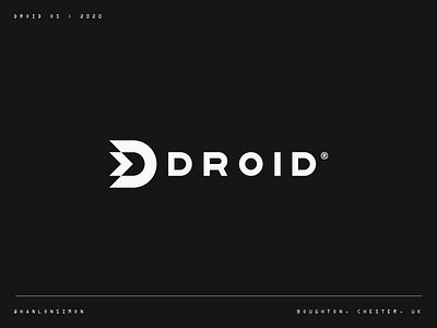 Droid OS black brand brand identity branding branding design clean customtype droid icon identity identitydesign logo logodesign logomark minimal simple typeface white