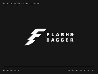 Flash & Dagger Games bolt brandidentity branding branding design clean dagger flash games gaming identitydesign jolt knife lightening logo logodesign logomark sharp simple thunder