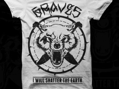 Graves- Wolf beatdown bleed deathcore design graves merch metal shatter thorns wolf