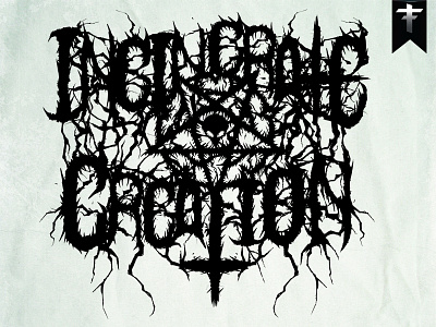 Incinerate Creation- band logo 2013 alien bandlogo believe creation cross death deathmetal incinerate logo