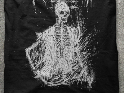 Razorhands blades darkart horror illustration macabre shirt design skeleton skul