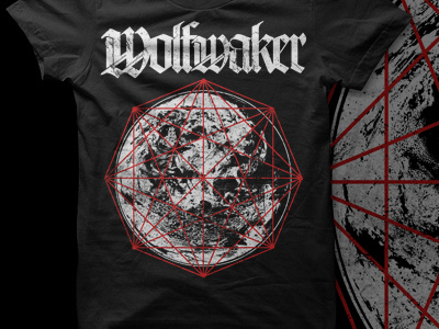 Wolfwaker band design earth hyperspace merch metal planetary wolfwaker