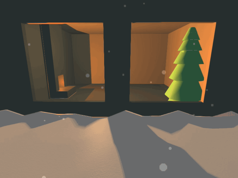 Warm up by the Fire 3d 3december animation christmas three.js