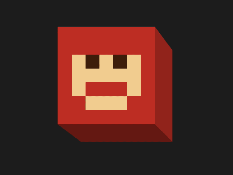 3D CSS Cube 3d css pixel voxel