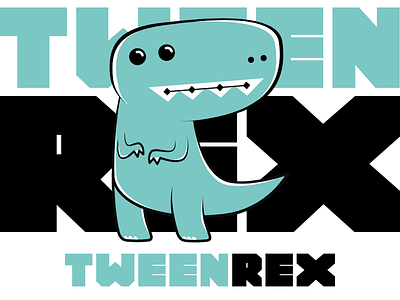 Tween Rex character dinosaur illustration library logo trex