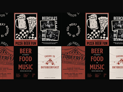 Postersssss about beers music and pizza