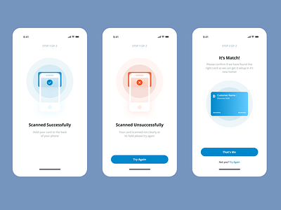 NFC Scan Card app design ios apps uidesign