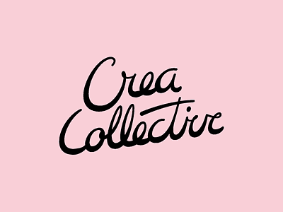 Crea Collective calligraphy event logo script soft women
