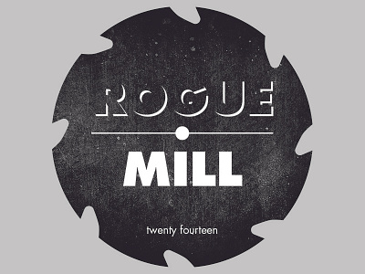 Rogue Mill logo saw blade