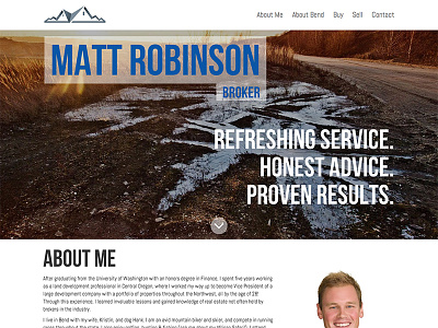 Matt Robinson - Site Design one page realtor responsive