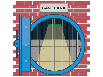 Vault bank illustration vault