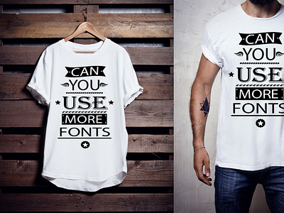 Can you use more fonts tshirt design