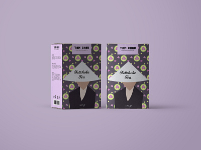 Tam Chau Artichoke Tea Packaging Redesign (Concept) artichoke artichoke tea branding design illustraion logo package design redesign tam chau tam chau tea tea bag tea packaging