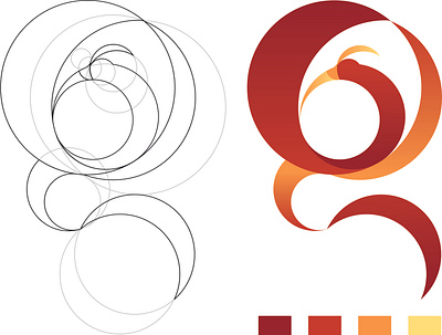 Pheonix Geometric Design branding geometric icon illustration logo vector