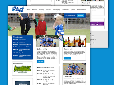 Website redesign sports club