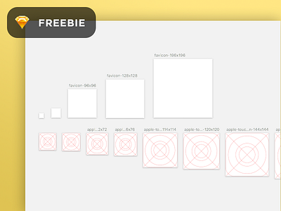 [Freebie] Favicon/iOS icon template! app apple download favicon free freebie grid icon icons ios sketch template