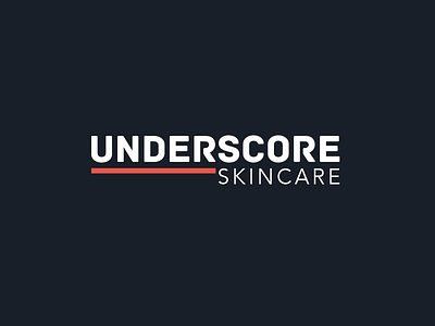 Underscore Logo branding dark design light logo mark packaging skin skincare typography underscore wordmark