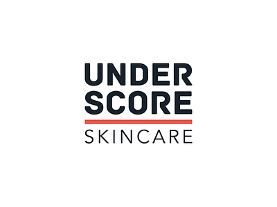 Underscore skincare logo brand branding design identity line logo mark score skin skincare under underscore