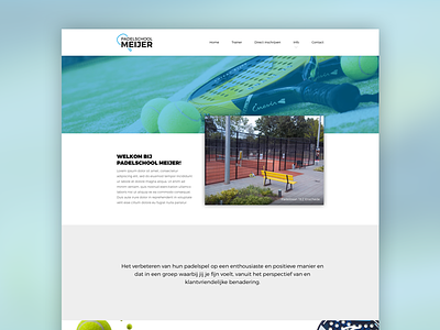 Padelschool Meijer design interface lessons paddle padel racket tennis ui ux webdesign website