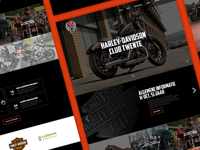 Harley-Davidson Club Twente davidson harley harley davidson motor redesign responsive school ui user friendly ux webdesign website