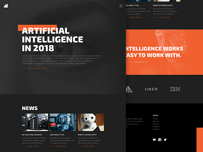 Artificial Intelligence website ai artificial intelligence design interface ui web design webdesign website