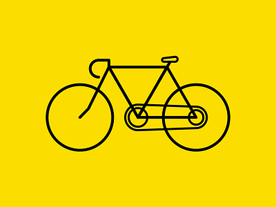 Bicycle bicycle chain handlebar icon iconography illustrator minimal minimalism saddle symbol vector