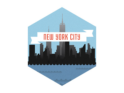 New York City Badge badge city flat illustration icon nyc