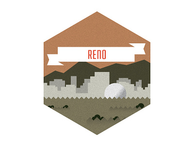 Reno City Badge badge city flat illustration reno