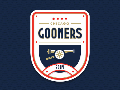 Chicago Gooners Crest Concept arsenal art deco badge chicago crest gooners gunners illustration logo london soccer