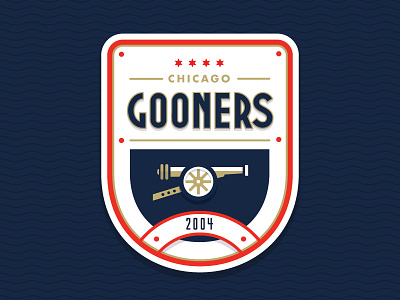 Chicago Gooners Crest Concept arsenal art deco badge chicago crest gooners gunners illustration logo london soccer
