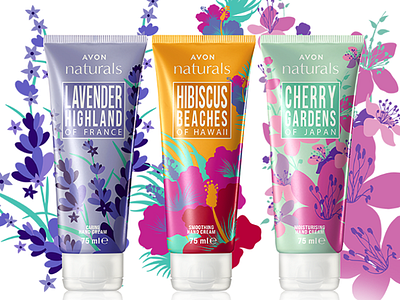 Hand Cream Packaging design for Avon Naturals brand commercial illustration illustrationart illustrationartist packaging packaging art direction packaging illustration packagingdesign packagingpro