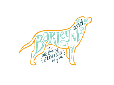 Barley & Me ale barley beer branding dog golden retriever hand drawn identity label lettering type typography