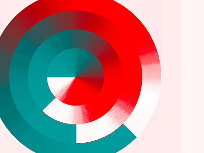Stages abstract circular design geometric gradient