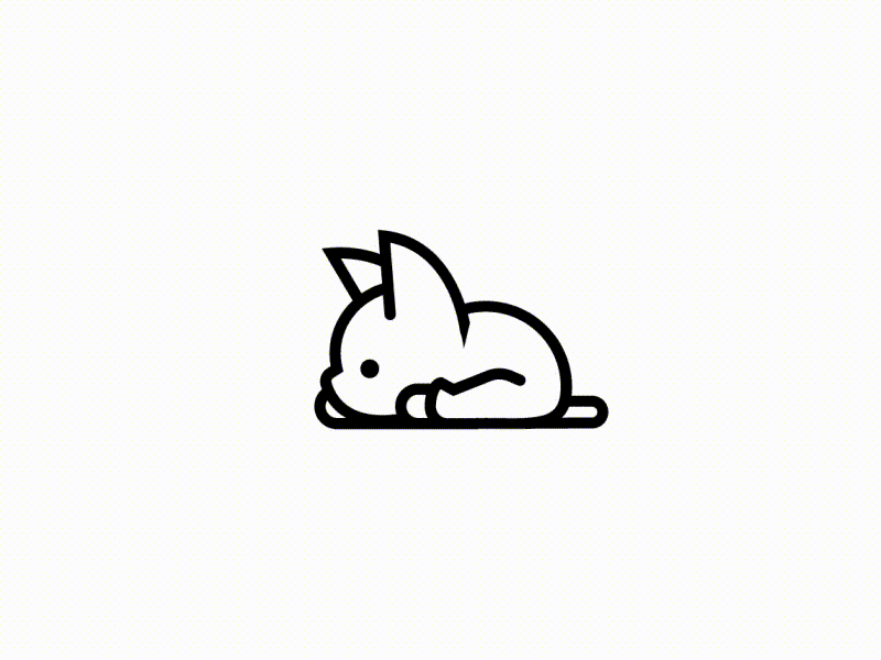 tuckered out animation breathe chibi cute dog gif icon line