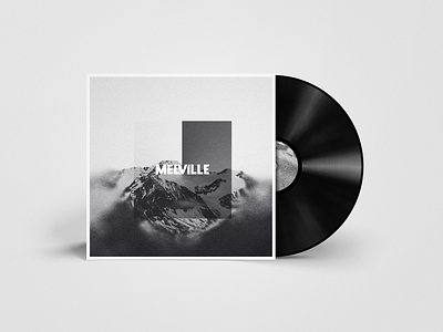 Melville album band black and white cd cover melville mountain music branding record