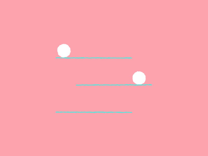 — • after effects animation ball bounce blue design minimal pink simple yellow