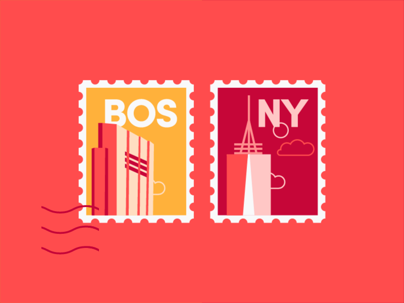 Most Giving Cities 1/4 boston building cloud giving lyft new york red stamp yellow