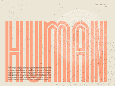 Human circle condensed human laws of nature orange quote texture type type art type design