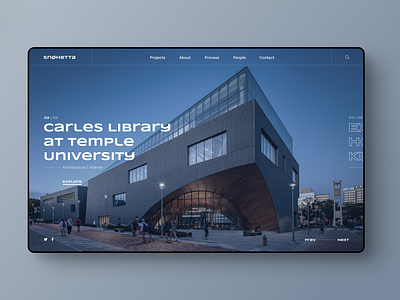 Snohetta Architecture architecture design desktop homepage interface interior minimal modern redesign ui web