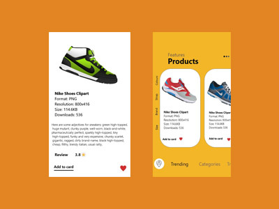 shoe app designs