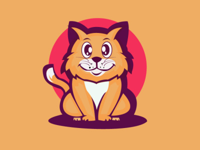 Cutie Cartoon  Cat logo