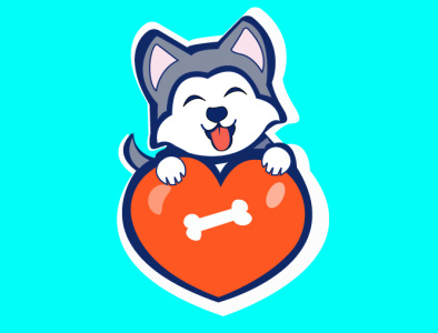cutie puppy logo designs banner design branding cartoon character cartoon illustration design icon illustration illustrator mascot mascot character minimal puppies typography vector